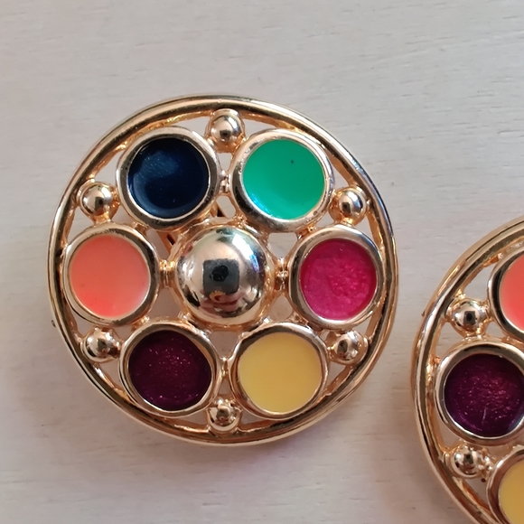 Vintage colorful boho Earrings - Picture 2 of 4